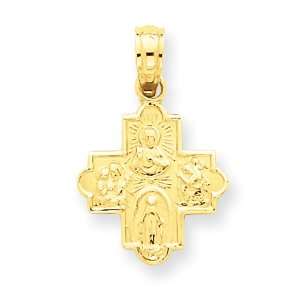  14k Miniature Four Way Medal Pendant West Coast Jewelry Jewelry