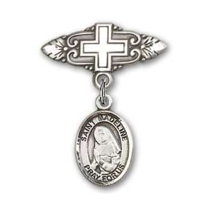   Barat Charm and Badge Pin with Cross St. Madeline Sophie Barat is the