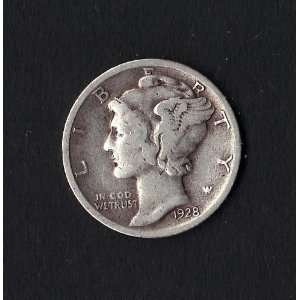  1928 Mercury Silver Dime 