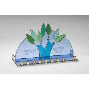  Tree of Life Menorah II  stained designed glass