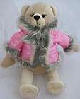 MINKY FUR BEAR Fur Trim Ivory Coat Winter Muff Outfit J