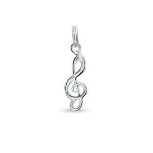  Treble Clef Charm in Sterling Silver SS OTHER CHARMS 
