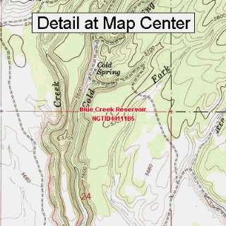 USGS Topographic Quadrangle Map   Blue Creek Reservoir, Idaho (Folded 
