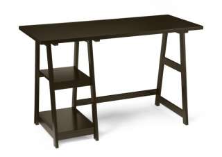 Trestle Modern Black Computer Desk Table by Convenience Concepts 