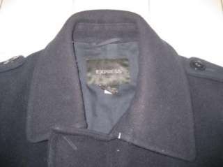 mens Express long trench wool dress Jacket Coat sz XL  