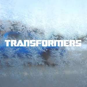 TRANSFORMERS MOVIE LETTERING White Decal Window White Sticker