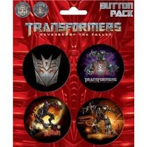  Transformers Revenge of The Fallen Decepticons Button Set 