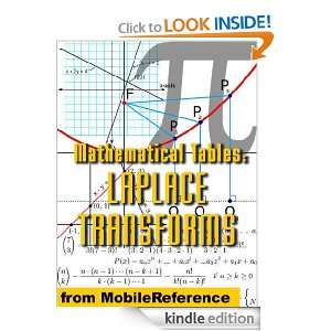 Mathematical Tables Laplace Transforms (mobi) MobileReference 