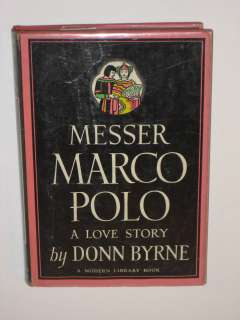 Donn Byrne MESSER MARCO POLO Modern Library #43 w/ DJ  