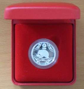 2008 $1 YEAR OF THE RAT FINE SILVER PROOF COIN  