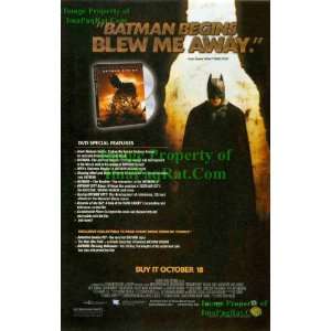 Batman Begins DVD Release Great Original Photo Print Ad