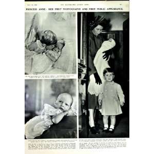  1950 PRINCESS ANNE PRINCE CHARLES ELIZABETH ROYAL BABY 