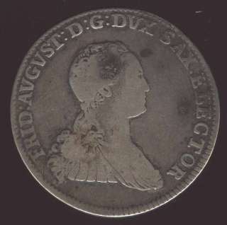 GERMANY BEAUTY SAXONY 2/3 THALER 1768 SILVER COIN  