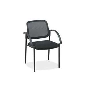 Lorell : Guest Chairs, Mesh Seat, 24x23 1/2x32 3/4, Black  :  Sold 