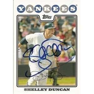  Shelley Duncan Signed New York Yankees 2008 Topps Card 