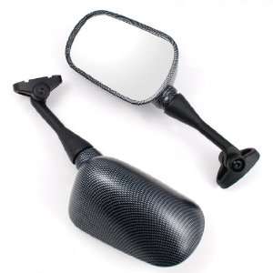  Carbon Motorcycle Racing Sporty Side Mirrors For 1999 2005 