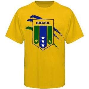  World Cup Brazil Gold Country T shirt