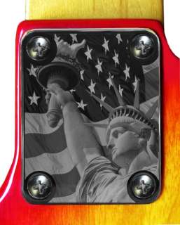   Plate Chrome 4 Fender P J Bass Guitar Lady Liberty   FREE SHIPPING