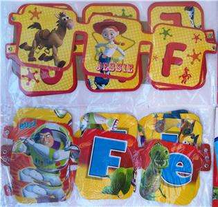 JESSIE Toy Story BUZZ jointed banner PARTY Felicidades  
