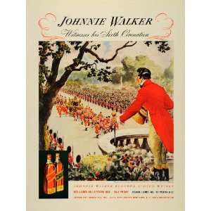  1937 Ad Johnnie Walker Scotch Whisky Sixth Coronation 