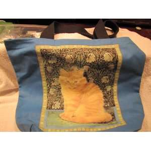   Fluffy Kitty Tote Bag with art by Lesley Anne Ivory 