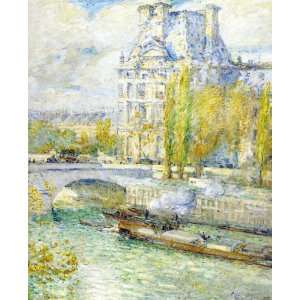 paintings   Frederick Childe Hassam   24 x 30 inches   Le Louvre et le 