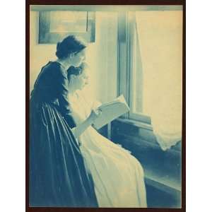  The Readers,Letitia,Julia Hall McCure,book,window,1899 