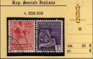 ITALY   RSI   SOCIAL REP.  n.508 509   cv 45$  