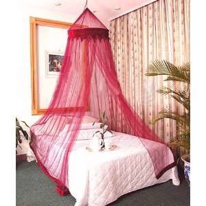  Burgandy Bed Canopy Mosquito Net: Home & Kitchen