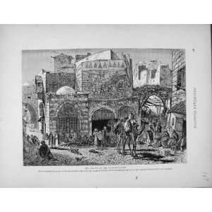    Palestine 1881 Street Damascus Gate Bedouins Café