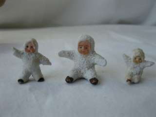   Germany Hertwig Christmas Sledding Snow Babies Polar Bears c1910