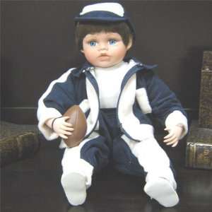  Jimmy with Football Porcelain Doll: Home & Kitchen