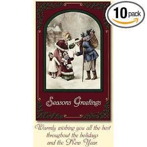 : Old World Christmas Victorian Evergreens Christmas Cards Pack of 10 