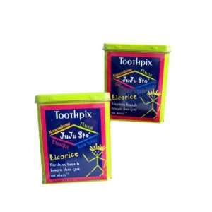 Juju Toothpicks   Licorice (DISCONTINUED), .4 oz tin, 6 count  
