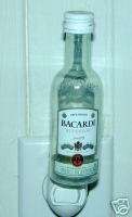Bacardi Puerto Rican Rum Mini Liquor Bottle Night Light  