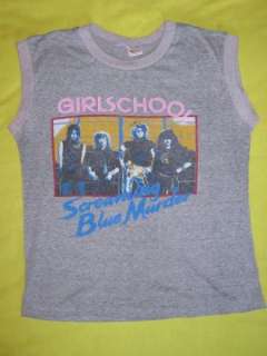 Vintage GIRLSCHOOL 1982 T SHIRT tour joan jett runaways  