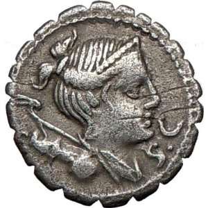 Roman Republic Claudius Nero DIANA & HORSE 79BC Ancient Silver Coin 
