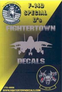   Decals 1/48 GRUMMAN F 14D TOMCAT SPECIAL Ds VX 30 & VF 31  