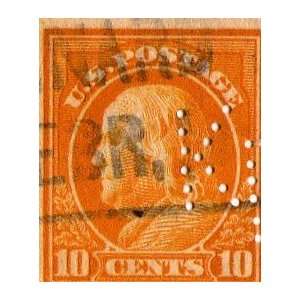  Vintage Benjamin Franklin Orange 10 Cent Stamp Everything 