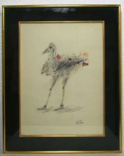 CESAR BALDACCINI   LA POULE AU BIJOUX   Original Drawing  