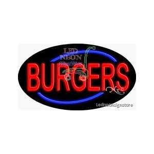  Burgers Neon Sign 17 Tall x 30 Wide x 3 Deep 