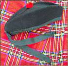 Scottish Glengary Bonnet Cap SIZE 58cm Highland traditional black wool
