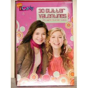  iCarly 30 Glitter Valentines Includes 1 Sticker Sheet 