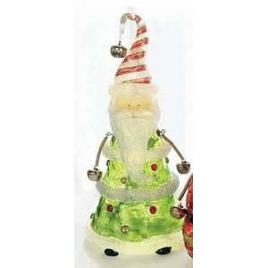 Fenton Art Glass Christmas Lighted Green Tree Santa Li 