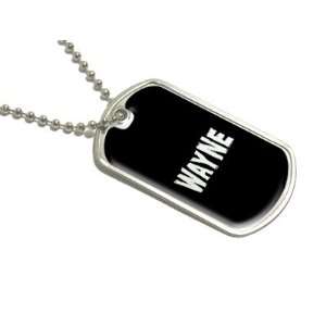  Wayne   Name Military Dog Tag Luggage Keychain: Automotive