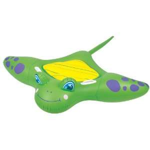  Large Inflatable Manta Ray Ride On Pool Toy   Green: Sports & Outdoors