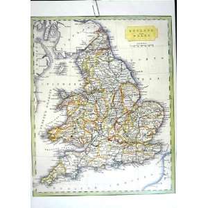   1990 Map England Wales Surrey Kent York Durham Devon: Home & Kitchen