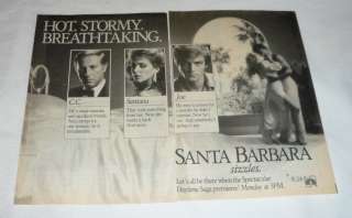 1984 two page NBC tv ad ~ SANTA BARBARA  