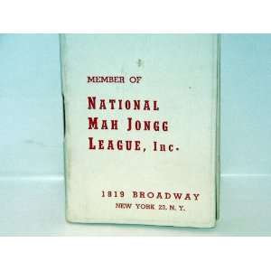    National Mah Jongg League Bettor   Ca. 1949 