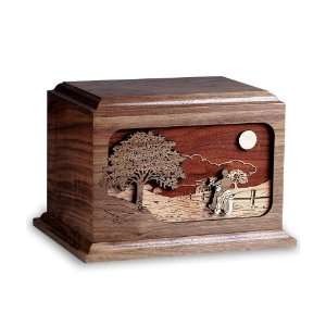  Motorcycle Ride Home Dimensional Wood Cremation Urn 